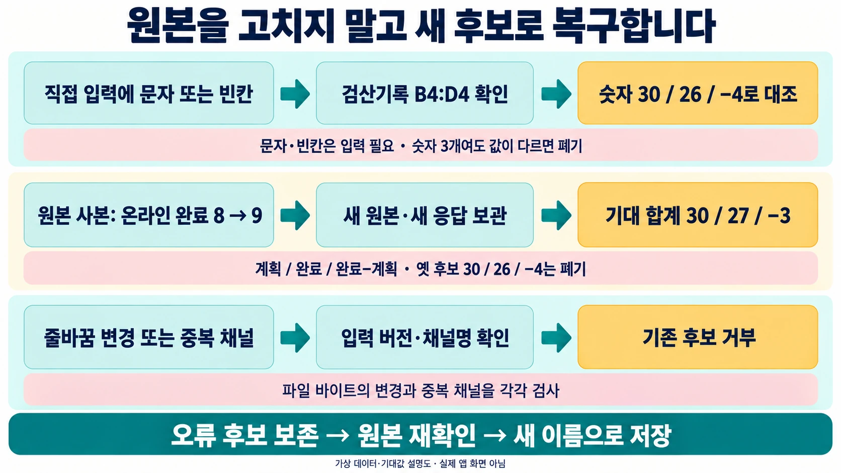 Excel·Python으로 AI 초안 검산: 합계 26 뒤의 채널 교환 거르기 4 문자·빈칸, 온라인 완료 변경, 해시·중복 채널 오류의 복구 기준